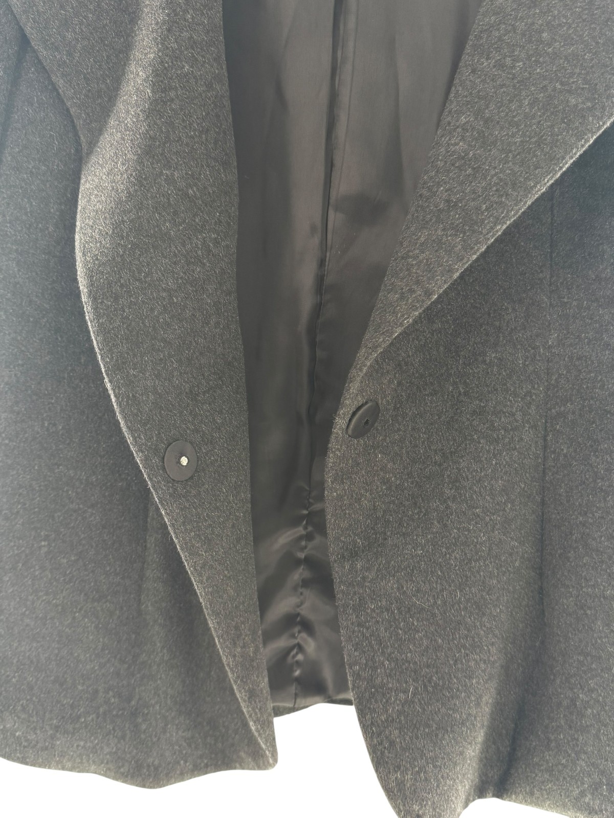 Lan Jaenicke Women's Wool Hooded Blazer Jacket Size Medium Charcoal Gray — image 8 of 8